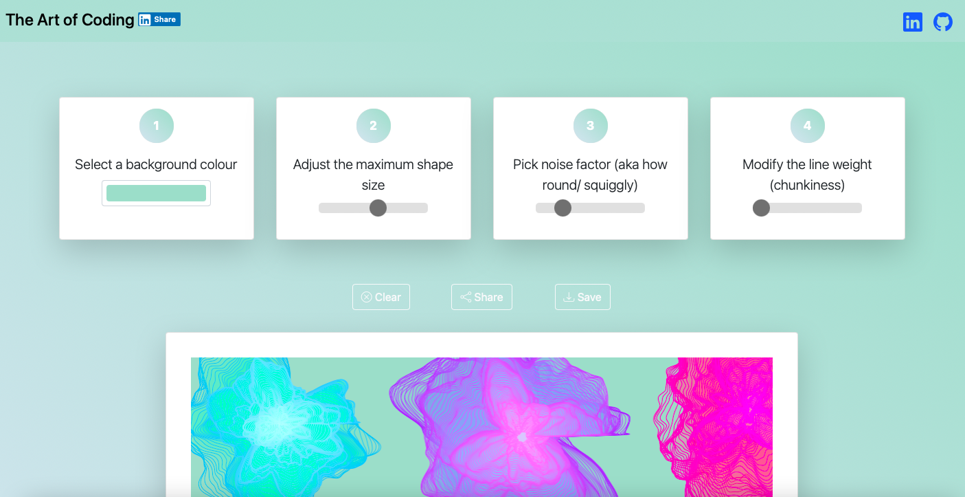 Art website screenshot