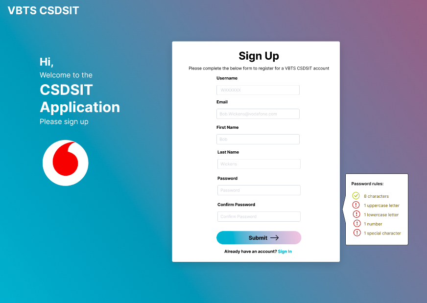 Vodafone automation application