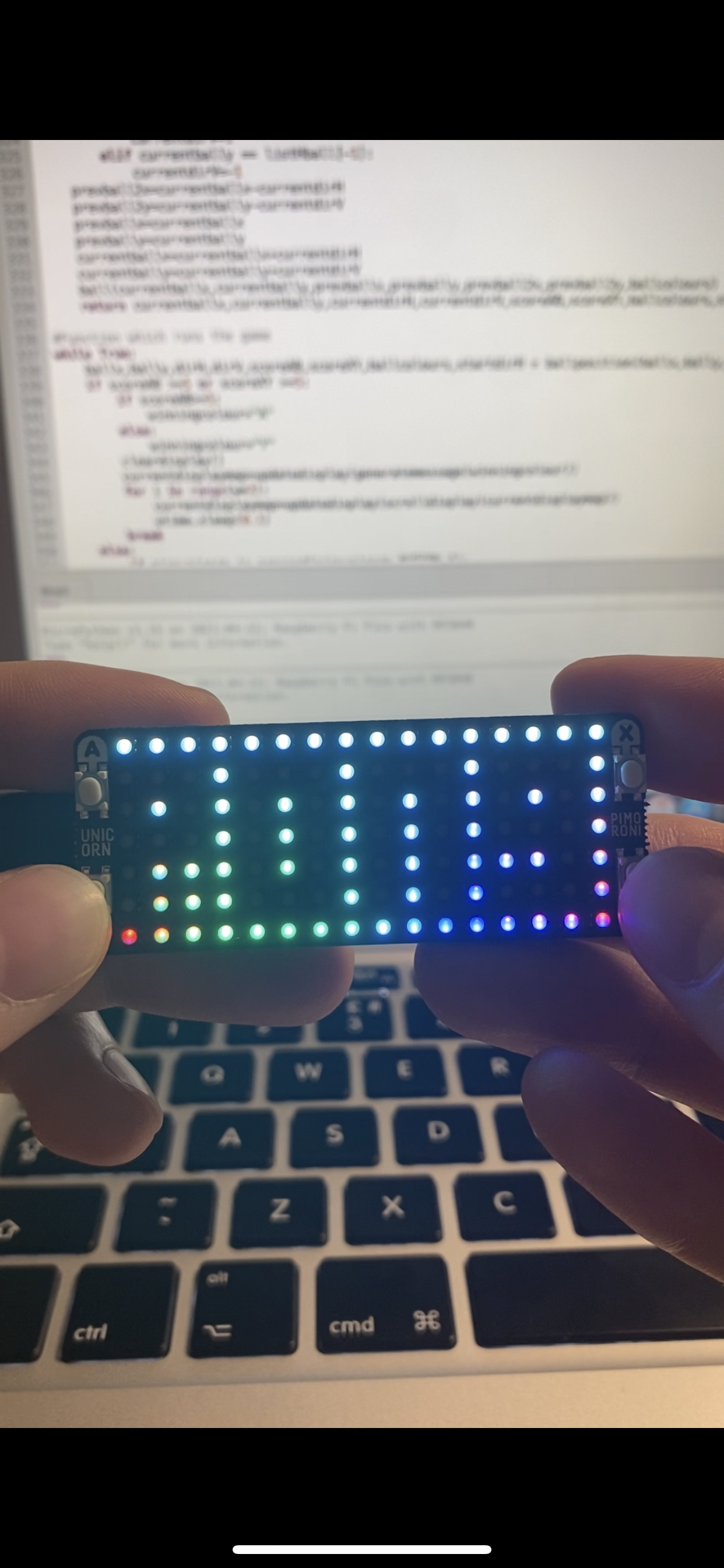 Raspberry Pi showing PONG game